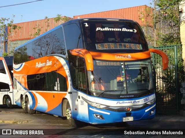 Pullman Bus 3967 na cidade de Estación Central, Santiago, Metropolitana de Santiago, Chile, por Sebastian Andres Maluenda. Número da foto: #9538762.
