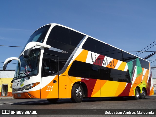 Buses Linatal 224 na cidade de Estación Central, Santiago, Metropolitana de Santiago, Chile, por Sebastian Andres Maluenda. ID da foto: 9539727.