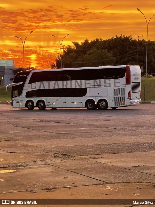 Auto Viação Catarinense 3546 na cidade de Foz do Iguaçu, Paraná, Brasil, por Marco Silva. ID da foto: 9537833.