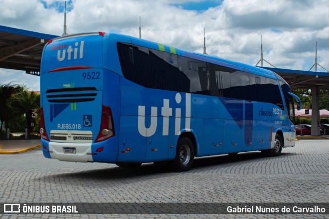 UTIL - União Transporte Interestadual de Luxo 9522 na cidade de Resende, Rio de Janeiro, Brasil, por Gabriel Nunes de Carvalho. ID da foto: 9538022.