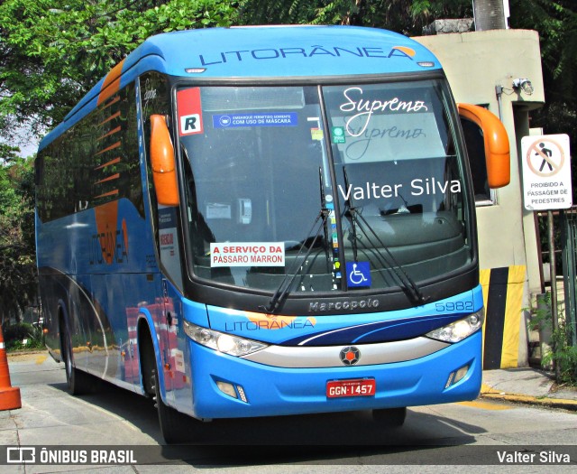 Litorânea Transportes Coletivos 5982 na cidade de São Paulo, São Paulo, Brasil, por Valter Silva. Número da foto: #9538408.