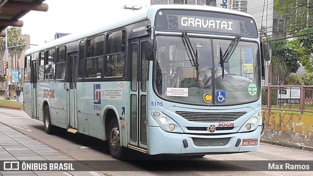 SOGIL - Sociedade de Ônibus Gigante Ltda. 5105 na cidade de Porto Alegre, Rio Grande do Sul, Brasil, por Max Ramos. ID da foto: 9540953.