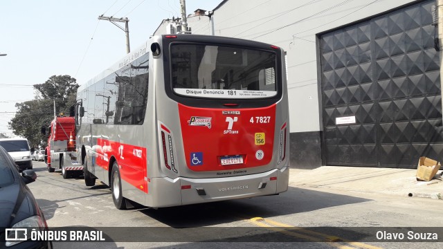 Pêssego Transportes 4 7827 na cidade de Guarulhos, São Paulo, Brasil, por Olavo Souza. ID da foto: 9540882.