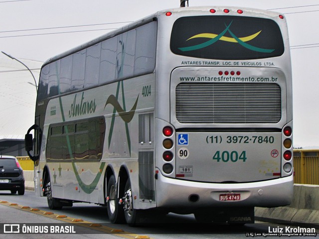 Antares Turismo 4004 na cidade de Aparecida, São Paulo, Brasil, por Luiz Krolman. Número da foto: #9543490.