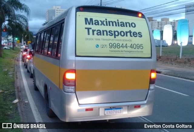 Maximiano Transportes KNO7A43 na cidade de Cariacica, Espírito Santo, Brasil, por Everton Costa Goltara. Número da foto: #9541761.
