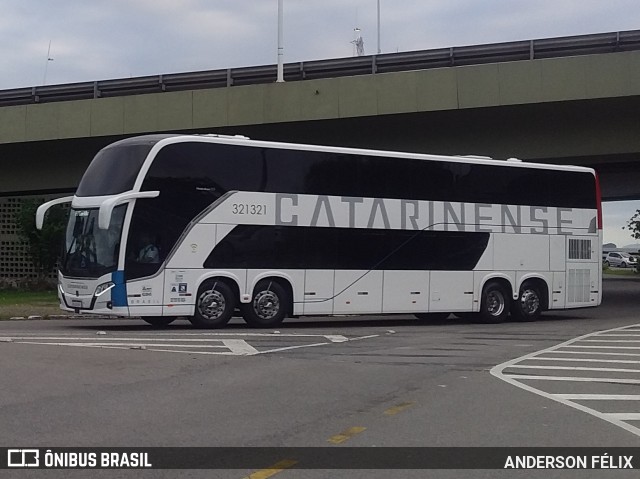 Auto Viação Catarinense 321321 na cidade de Florianópolis, Santa Catarina, Brasil, por ANDERSON FÉLIX. ID da foto: 9542228.