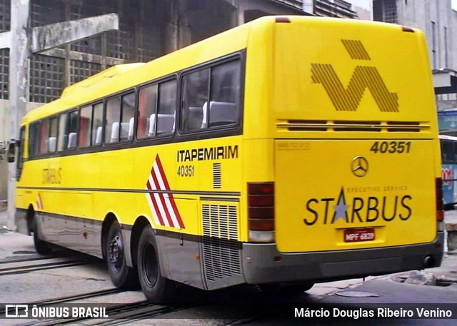 Viação Itapemirim 40351 na cidade de Rio de Janeiro, Rio de Janeiro, Brasil, por Márcio Douglas Ribeiro Venino. ID da foto: 9540832.