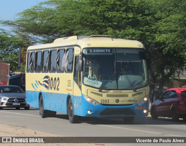 Expresso 1002 2593 na cidade de Nazaré da Mata, Pernambuco, Brasil, por Vicente de Paulo Alves. ID da foto: 9545288.