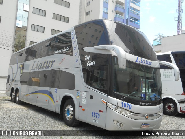 Liatur Turismo 1670 na cidade de Itapema, Santa Catarina, Brasil, por Lucas Pereira Bicca. ID da foto: 9545065.