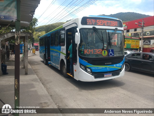 Viação Ponte Coberta RJ 190.029 na cidade de Nova Iguaçu, Rio de Janeiro, Brasil, por Anderson Neves Figueiredo. Número da foto: #9550732.