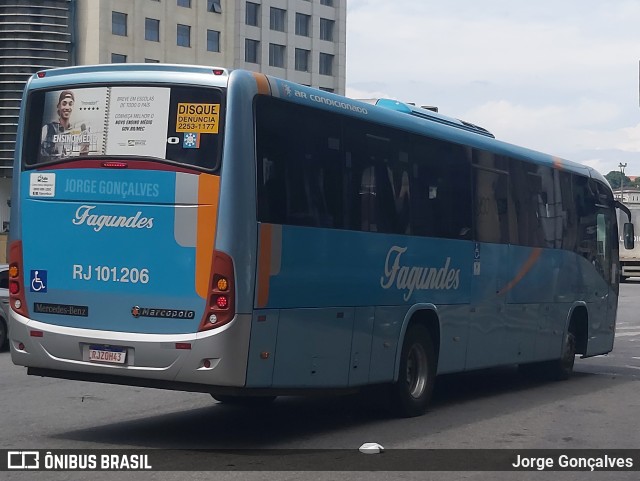 Auto Ônibus Fagundes RJ 101.206 na cidade de Rio de Janeiro, Rio de Janeiro, Brasil, por Jorge Gonçalves. Número da foto: #9552204.