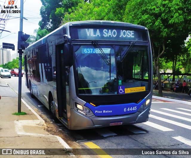Viação Paratodos > São Jorge > Metropolitana São Paulo > Mobibrasil 6 4445 na cidade de São Paulo, São Paulo, Brasil, por Lucas Santos da Silva. Número da foto: #9551381.