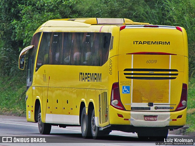 Viação Itapemirim 60019 na cidade de Juiz de Fora, Minas Gerais, Brasil, por Luiz Krolman. ID da foto: 9550291.