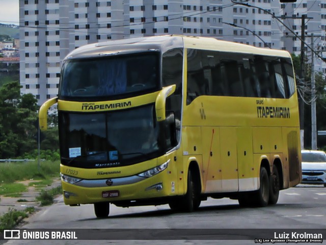 Viação Itapemirim 17023 na cidade de Juiz de Fora, Minas Gerais, Brasil, por Luiz Krolman. ID da foto: 9550403.