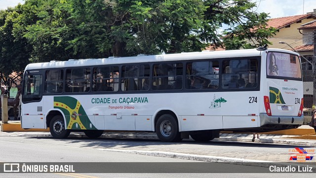 ABC Transportes Coletivos - Cidade de Caçapava 274 na cidade de Caçapava, São Paulo, Brasil, por Claudio Luiz. Número da foto: #9553034.