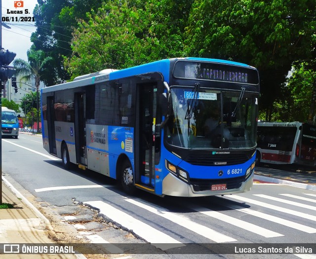 Transwolff Transportes e Turismo 6 6821 na cidade de São Paulo, São Paulo, Brasil, por Lucas Santos da Silva. ID da foto: 9551283.