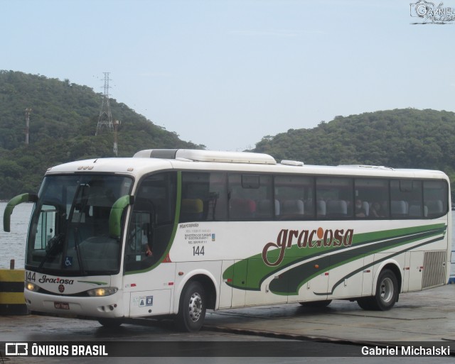 Viação Graciosa 144 na cidade de Matinhos, Paraná, Brasil, por Gabriel Michalski. ID da foto: 9554869.