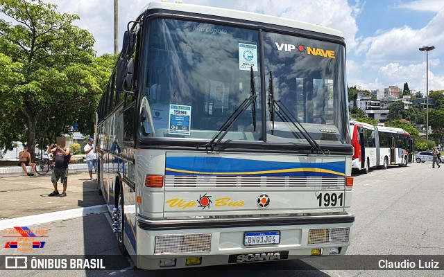 Vip Bus Comércio de Ônibus 1991 na cidade de São Paulo, São Paulo, Brasil, por Claudio Luiz. Número da foto: #9556285.