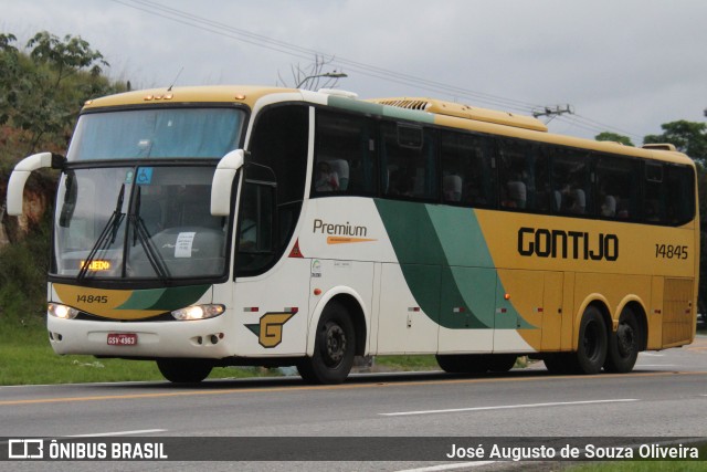 Empresa Gontijo de Transportes 14845 na cidade de Barra do Piraí, Rio de Janeiro, Brasil, por José Augusto de Souza Oliveira. ID da foto: 9555364.