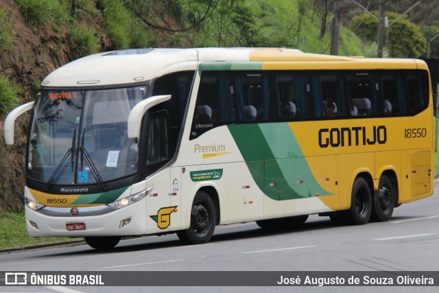 Empresa Gontijo de Transportes 18550 na cidade de Piraí, Rio de Janeiro, Brasil, por José Augusto de Souza Oliveira. ID da foto: 9555320.