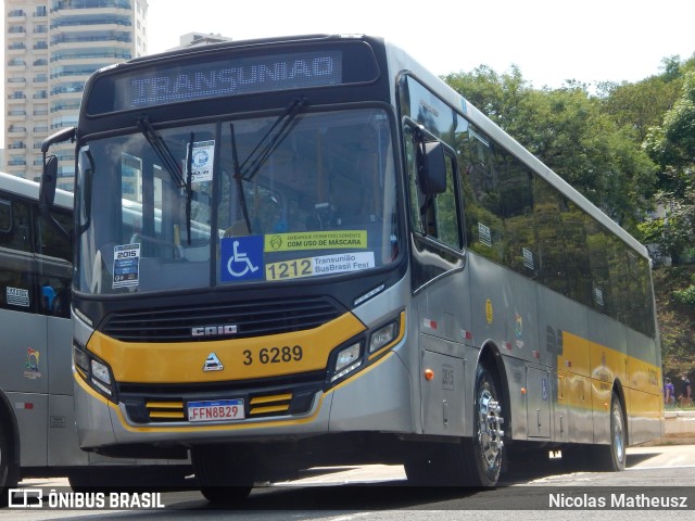Transunião Transportes 3 6289 na cidade de São Paulo, São Paulo, Brasil, por Nicolas Matheusz. Número da foto: #9555655.