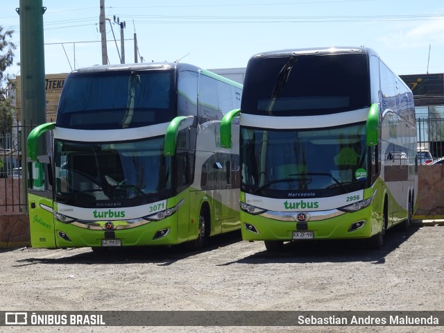 TurBus 3071 na cidade de Calama, El Loa, Antofagasta, Chile, por Sebastian Andres Maluenda. ID da foto: 9559804.