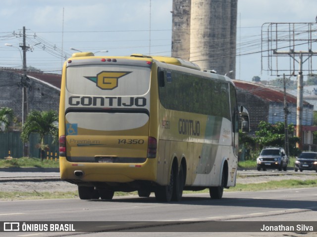 Empresa Gontijo de Transportes 14350 na cidade de Jaboatão dos Guararapes, Pernambuco, Brasil, por Jonathan Silva. ID da foto: 9557405.