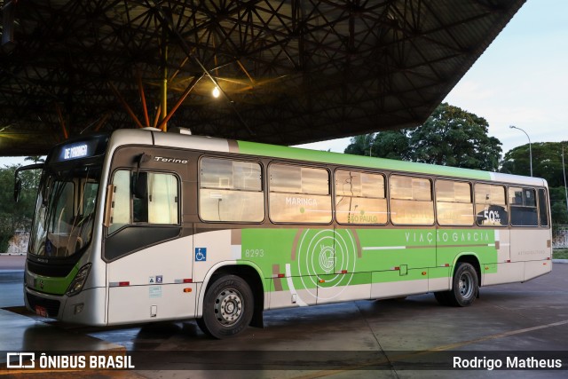 Viação Garcia 8293 na cidade de Maringá, Paraná, Brasil, por Rodrigo Matheus. ID da foto: 9559424.