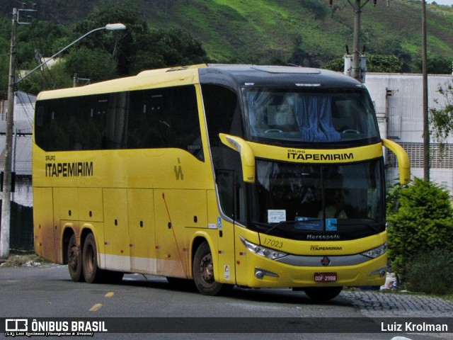 Viação Itapemirim 17023 na cidade de Juiz de Fora, Minas Gerais, Brasil, por Luiz Krolman. ID da foto: 9557446.