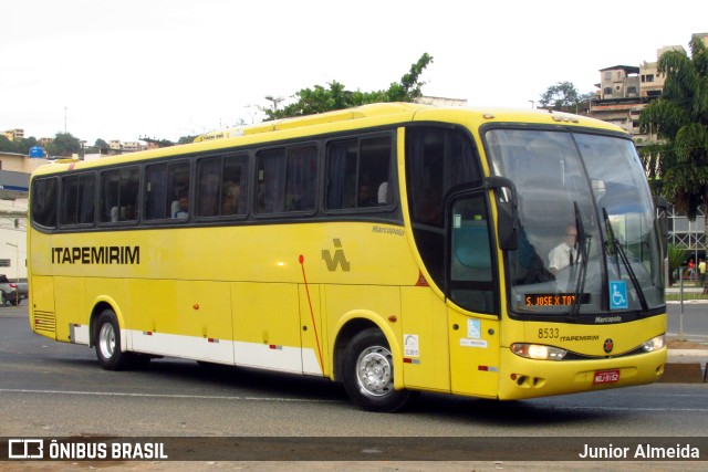 Viação Itapemirim 8533 na cidade de Caratinga, Minas Gerais, Brasil, por Junior Almeida. ID da foto: 9558279.