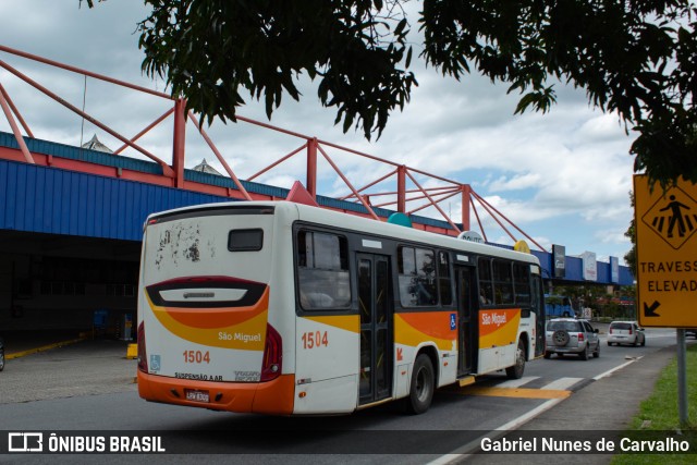 Viação São Miguel 1504 na cidade de Resende, Rio de Janeiro, Brasil, por Gabriel Nunes de Carvalho. ID da foto: 9558138.