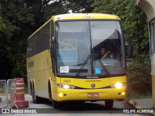 Viação Itapemirim 5869 na cidade de São Paulo, São Paulo, Brasil, por FELIPE ALMEIDA. Número da foto: #9562794.