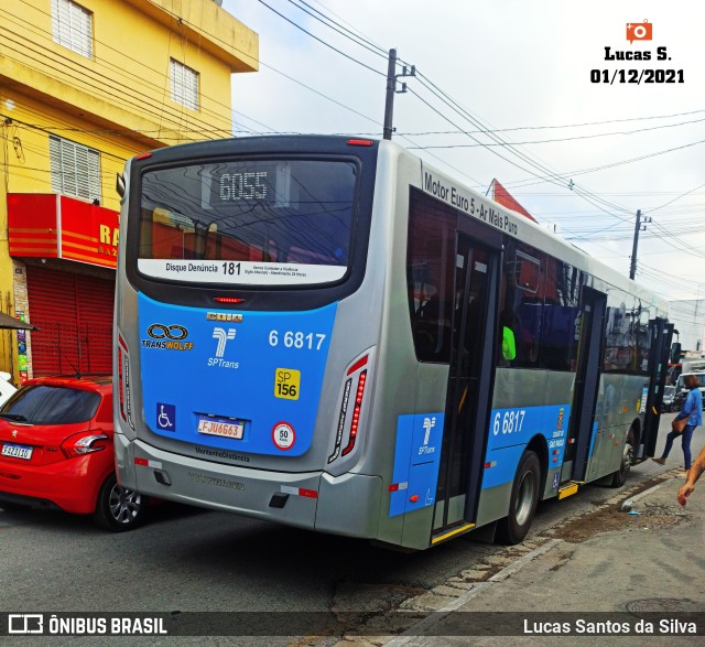 Transwolff Transportes e Turismo 6 6817 na cidade de São Paulo, São Paulo, Brasil, por Lucas Santos da Silva. Número da foto: #9560566.
