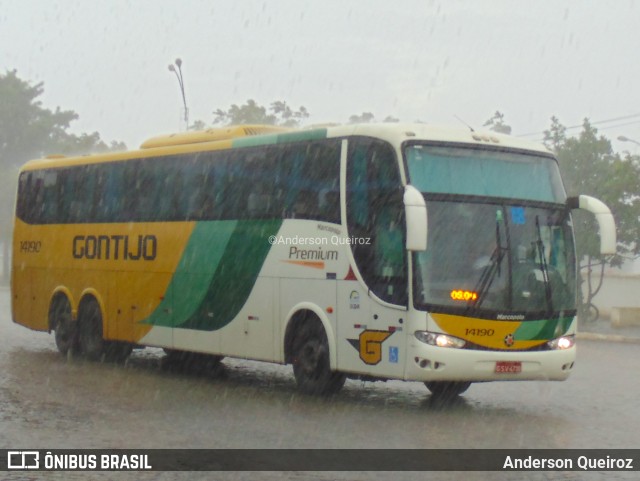 Empresa Gontijo de Transportes 14190 na cidade de Vitória da Conquista, Bahia, Brasil, por Anderson Queiroz. ID da foto: 9562037.