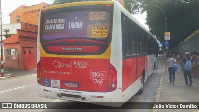 Auto Viação Alpha A48081 na cidade de Rio de Janeiro, Rio de Janeiro, Brasil, por João Victor Damião. ID da foto: 9560692.