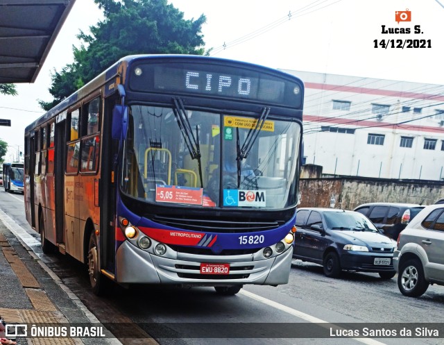 Viação Miracatiba 15.820 na cidade de São Paulo, São Paulo, Brasil, por Lucas Santos da Silva. Número da foto: #9562500.