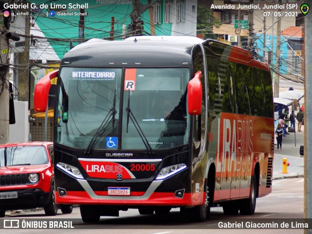 Lirabus 20005 na cidade de Jundiaí, São Paulo, Brasil, por Gabriel Giacomin de Lima. ID da foto: 9563214.