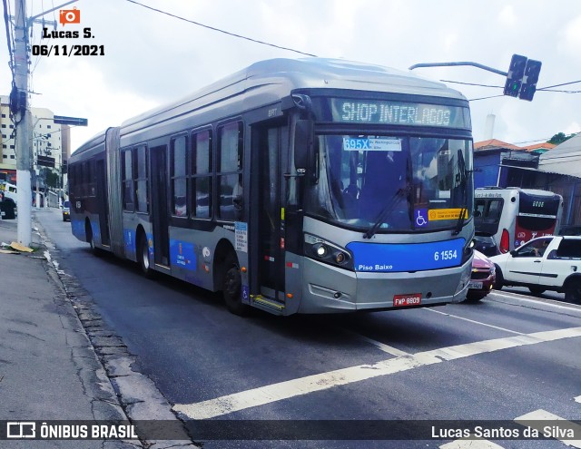Viação Grajaú S.A. 6 1554 na cidade de São Paulo, São Paulo, Brasil, por Lucas Santos da Silva. Número da foto: #9560444.