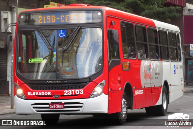 Laguna Auto Ônibus 23103 na cidade de Belo Horizonte, Minas Gerais, Brasil, por Lucas Alvim. ID da foto: 9563382.