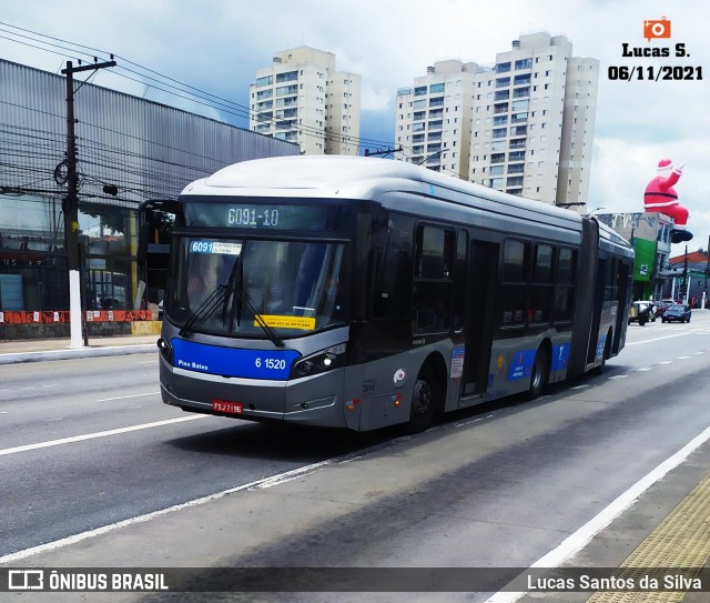 Viação Grajaú S.A. 6 1520 na cidade de São Paulo, São Paulo, Brasil, por Lucas Santos da Silva. Número da foto: #9560466.
