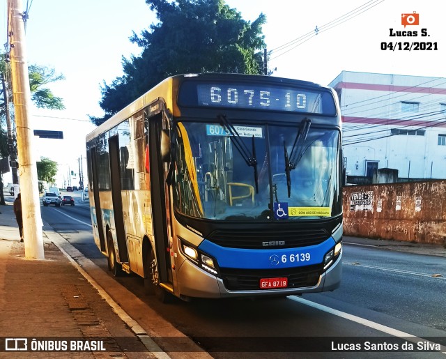 Transwolff Transportes e Turismo 6 6139 na cidade de São Paulo, São Paulo, Brasil, por Lucas Santos da Silva. ID da foto: 9561523.