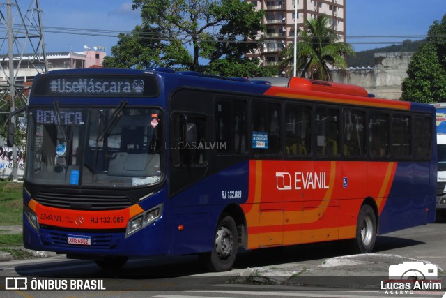 Evanil Transportes e Turismo RJ 132.089 na cidade de Nova Iguaçu, Rio de Janeiro, Brasil, por Lucas Alvim. ID da foto: 9564285.