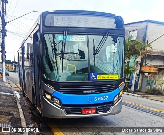 Transwolff Transportes e Turismo 6 6532 na cidade de São Paulo, São Paulo, Brasil, por Lucas Santos da Silva. Número da foto: #9565412.