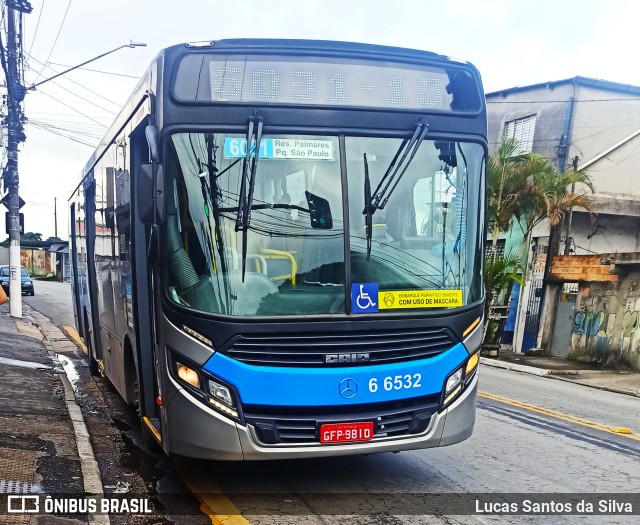 Transwolff Transportes e Turismo 6 6532 na cidade de São Paulo, São Paulo, Brasil, por Lucas Santos da Silva. ID da foto: 9565412.