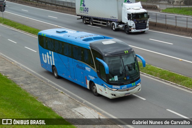 UTIL - União Transporte Interestadual de Luxo 9907 na cidade de Resende, Rio de Janeiro, Brasil, por Gabriel Nunes de Carvalho. Número da foto: #9564501.