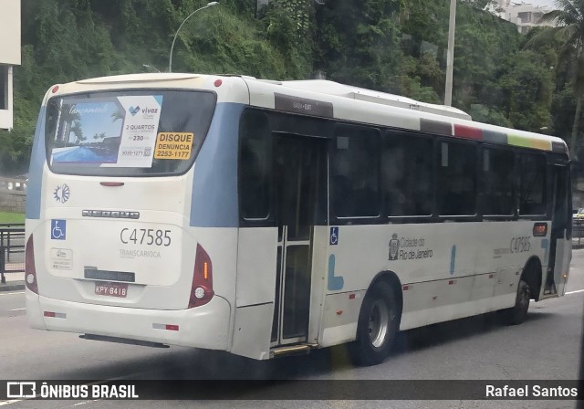 Viação Redentor C47585 na cidade de Rio de Janeiro, Rio de Janeiro, Brasil, por Rafael Santos. ID da foto: 9566349.