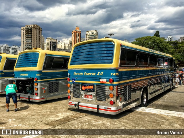 Viação Cometa 7455 na cidade de São Paulo, São Paulo, Brasil, por Breno Vieira. Número da foto: #9564057.