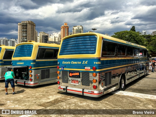 Viação Cometa 7455 na cidade de São Paulo, São Paulo, Brasil, por Breno Vieira. ID da foto: 9564057.