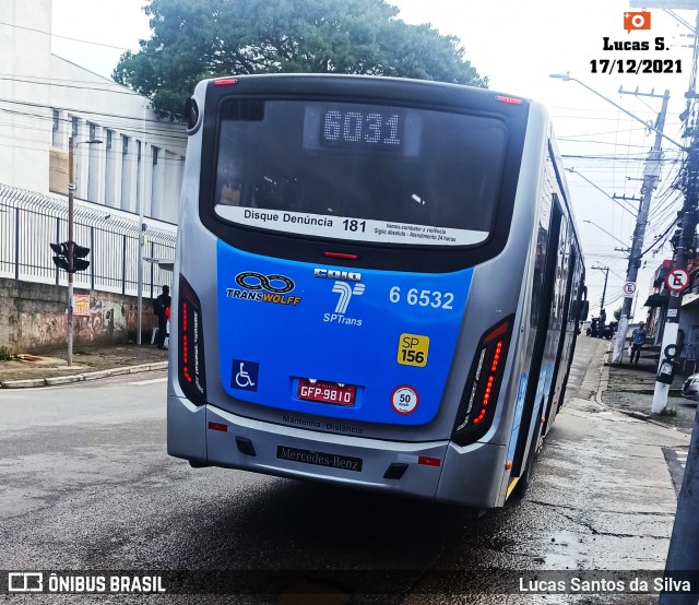 Transwolff Transportes e Turismo 6 6532 na cidade de São Paulo, São Paulo, Brasil, por Lucas Santos da Silva. Número da foto: #9565406.
