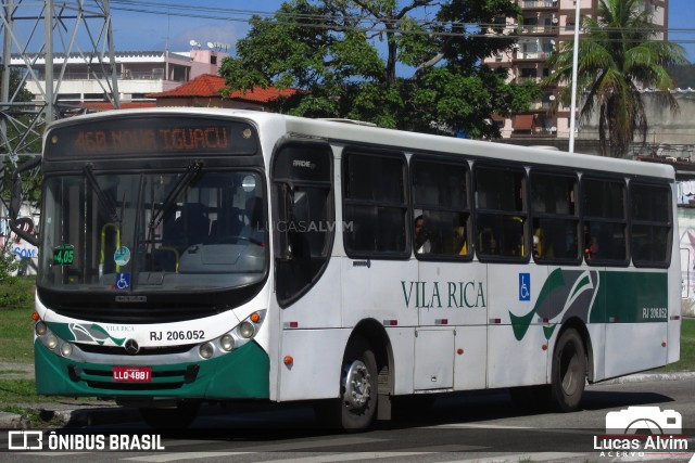 Viação Vila Rica RJ 206.052 na cidade de Nova Iguaçu, Rio de Janeiro, Brasil, por Lucas Alvim. Número da foto: #9564248.